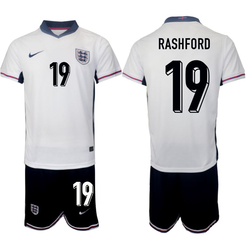 Men 2024-2025 Season England home white 19 Soccer Jersey